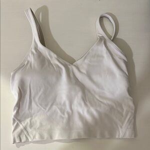 White V-Neck Tank Top